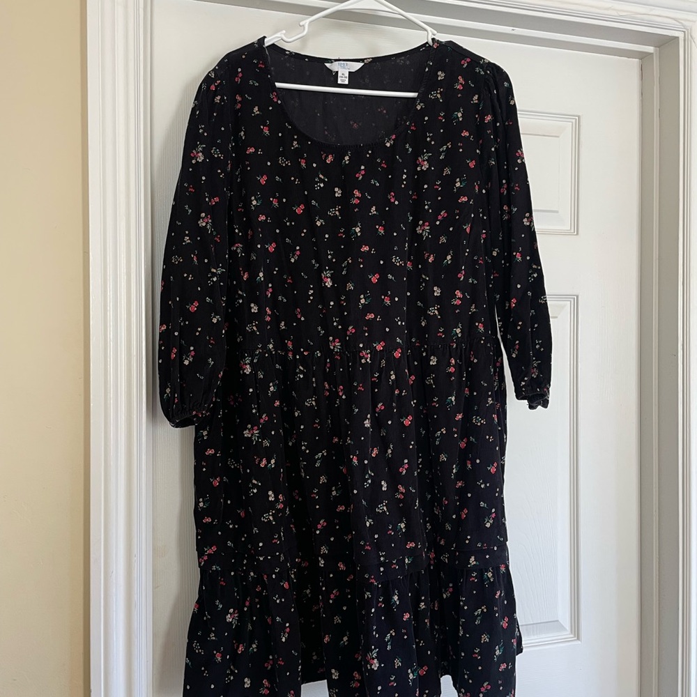 Floral Black Dress